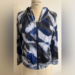 Cubism Reversible Knit Hoodie Jacket Size Medium